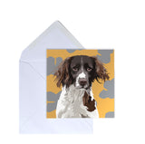 Springer Spaniel Greeting Card by Designer Leslie Gerry