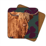 Highland Cow Coaster by Designer Leslie Gerry