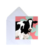 Friesian Cow Greeting Card by Designer Leslie Gerry