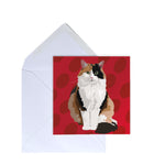 Tortoiseshell Cat Greeting Card by Designer Leslie Gerry