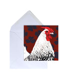 Rooster Greeting Card by Designer Leslie Gerry