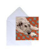 Wolfhound Greeting Card by Designer Leslie Gerry