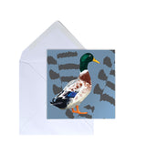 Duck Greeting Card by Designer Leslie Gerry