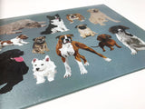 Dog Patterned Glass Chopping Board