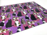 Cat Patterned Glass Chopping Board