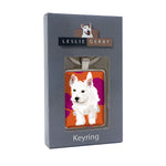 Westie Puppy Keyring Keychain Gift by Leslie Gerry