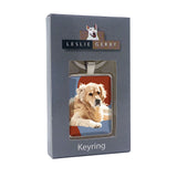 Golden Retriever Keyring Keychain Gift by Leslie Gerry