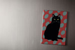 Black Cat Fridge Magnet by Designer Leslie Gerry