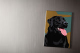 Black Labrador Fridge Magnet by Designer Leslie Gerry