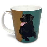 Black Labrador Mug by Designer Leslie Gerry