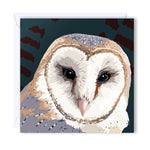 Birthday Card Barn Owl with big beautiful eyes
