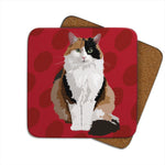 Tortoiseshell Cat Coaster by Designer Leslie Gerry
