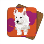 West Highland Terrier (Westie) Puppy Coaster by Designer Leslie Gerry