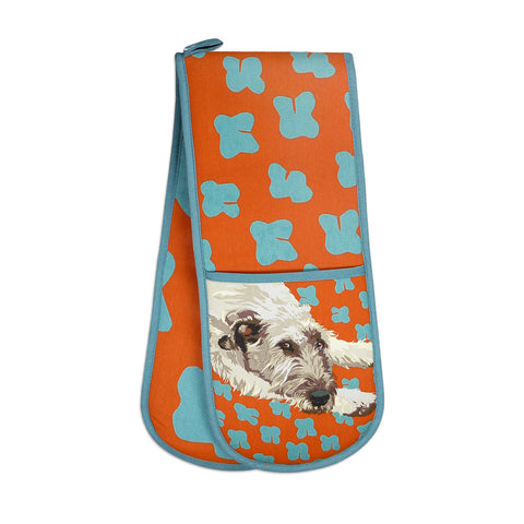 Wolfhound Double Oven Glove by Designer Leslie Gerry