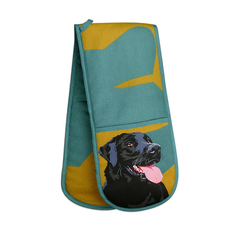 Copertina cuscino Labrador nero / Leslie Gerry - Made in the UK Copertina cuscino Labrador nero / Leslie Gerry - Made in the UK