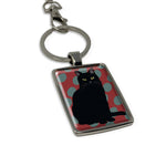Black Cat Keyring Keychain Gift by Leslie Gerry