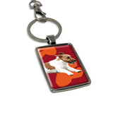Jack Russell Keyring Keychain Gift by Leslie Gerry