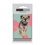 Refrigerator Magnet Border Terrier with cute folded ears and white muzzle