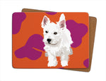 West Highland Terrier (Westie) Puppy Single Table Mat by Designer Leslie Gerry